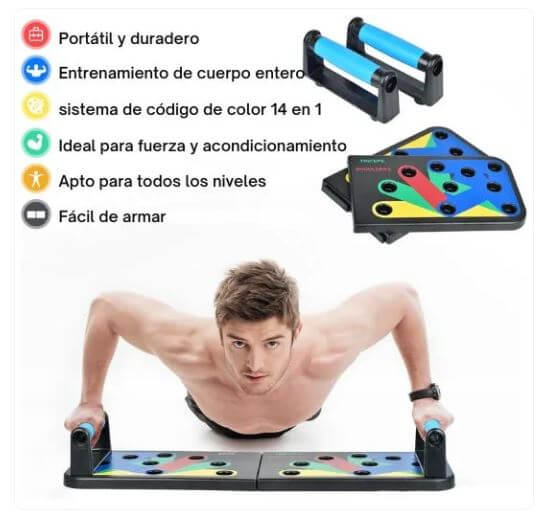 Tabla PushUp™ | Tabla de Flexiones Multifuncional + 🎁 E-Book de Entrenamiento de Regalo 🎁