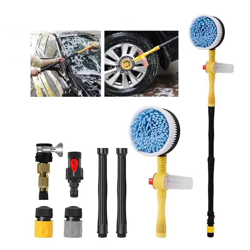 AutoClean Pro | Cepillo Giratorio con Espuma y Alta Presión para Carro