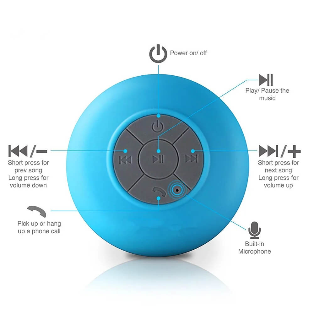 CoolSound™ | Mini Parlante Bluetooth Para Ducha