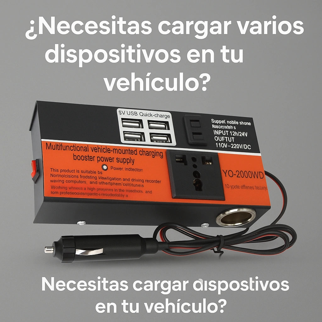 Inversor PowerLink™ | Conecta Más Dispositivos en tu Carro