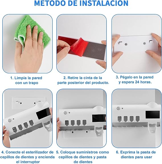 🦷✨ Esterilizador Inteligente UV para Cepillos – Higiene y Protección en Cada Uso