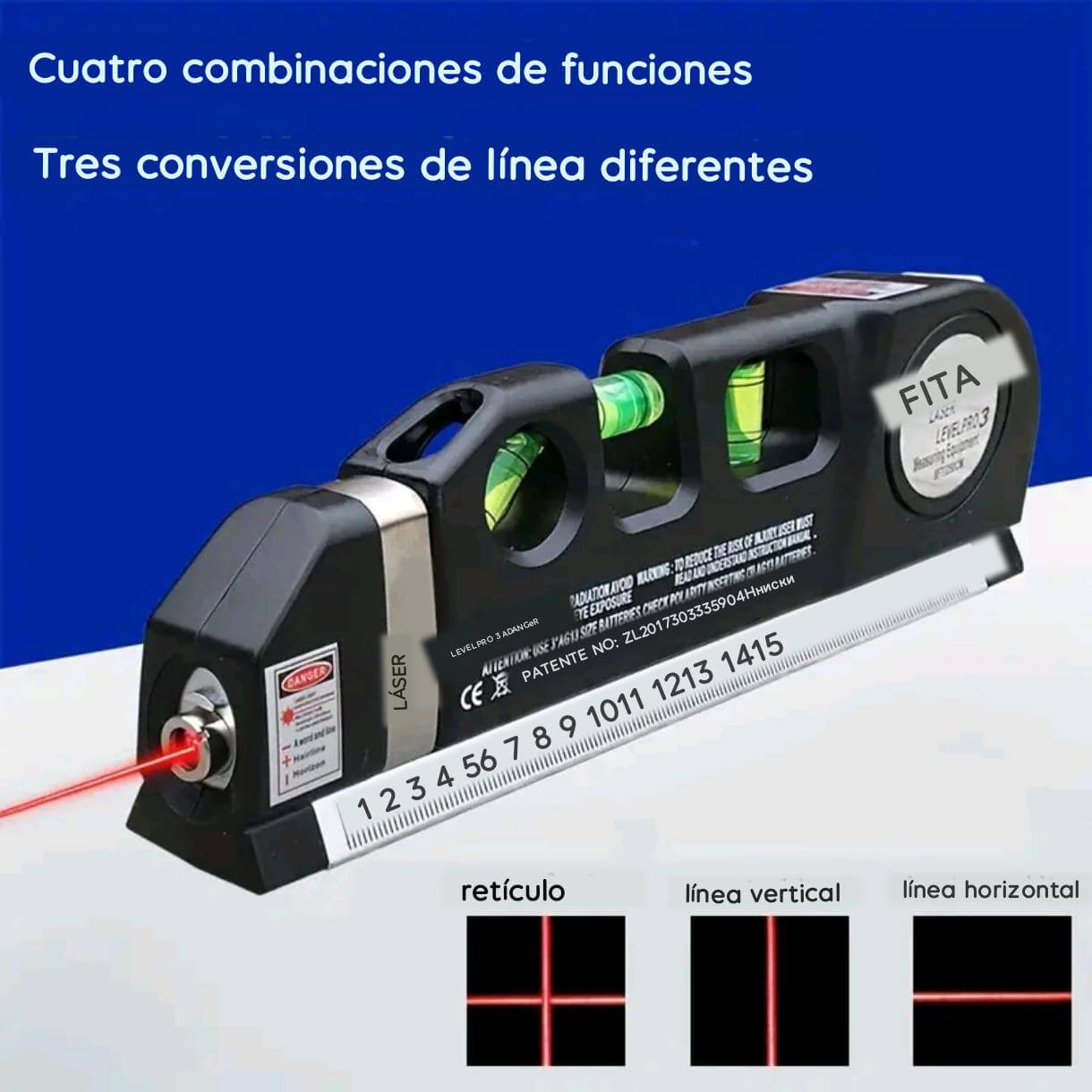 Nivel Láser 3 en 1 MultiPro: Precisión y Practicidad en tus Proyectos