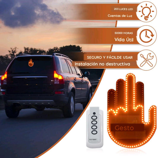 Mano Led Divertida para Carro