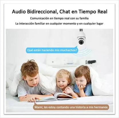 VigiLuz 360 | Cámara Bombillo de Seguridad con Visión 360º