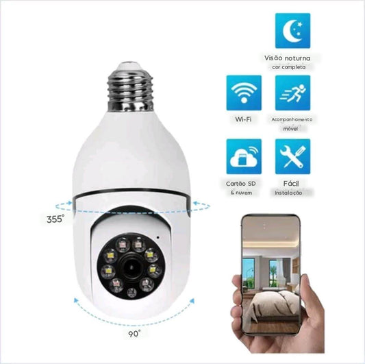 VigiLuz 360 | Cámara Bombillo de Seguridad con Visión 360º