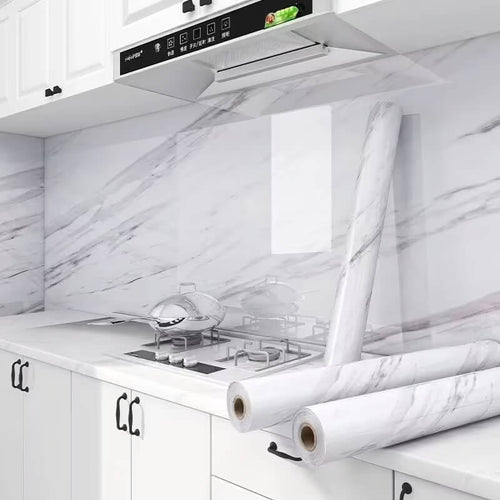 Vinilo Adhesivo Tipo Mármol Impermeable de Alta Resistencia (5m x 60cm)