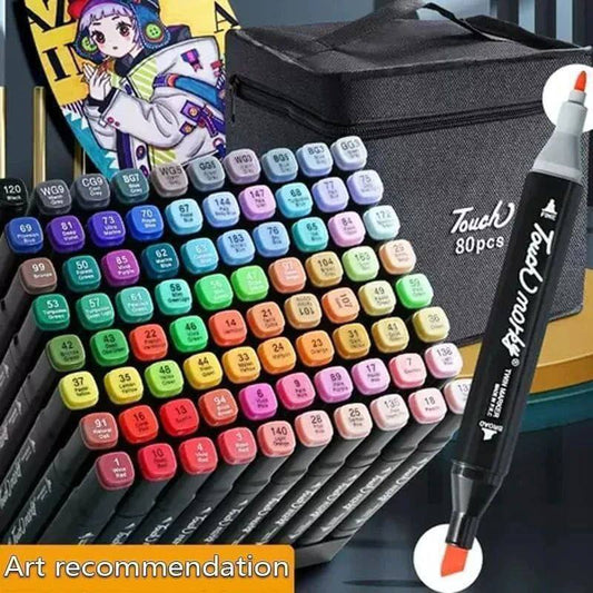 🎨 ArtPro 80 | Set de 80 Marcadores Acrílicos Premium Doble-punta