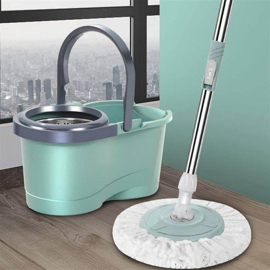 Trapeador Spin Mop con Exprimidor Automático | Limpia sin ensuciarte las manos