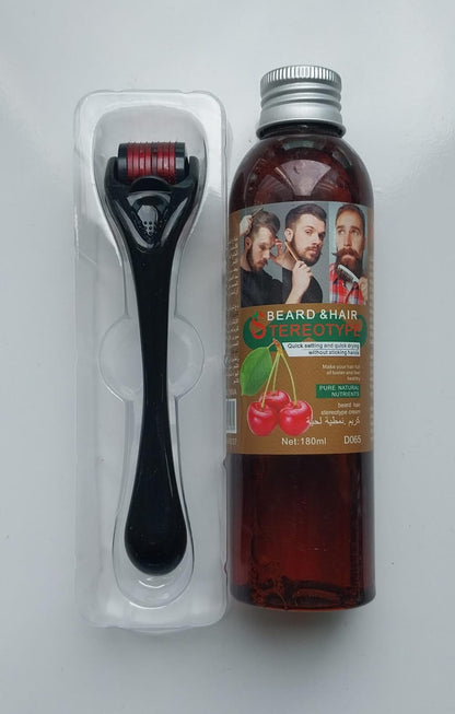 Combo CreceBarba™ | Rodillo Derma Facial + Sérum Nutritivo Intensivo
