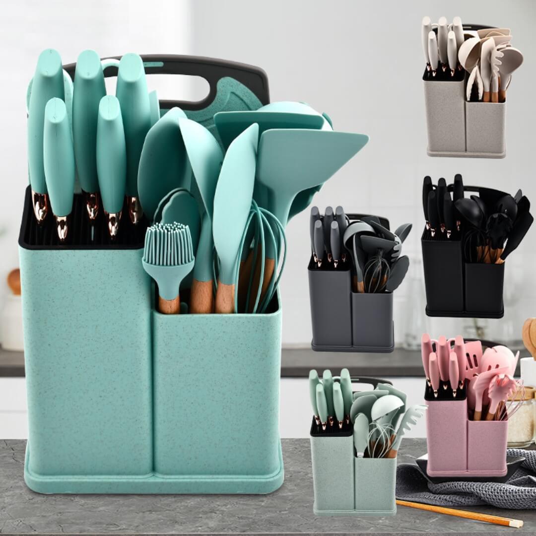 🎁 MEGA PROMO 🎁 Set de Utensilios de Cocina 19 en 1