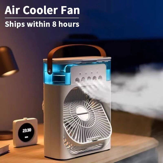 CoolBreeze 3 en 1: Ventilador, Aire Acondicionado y Humidificador Portátil