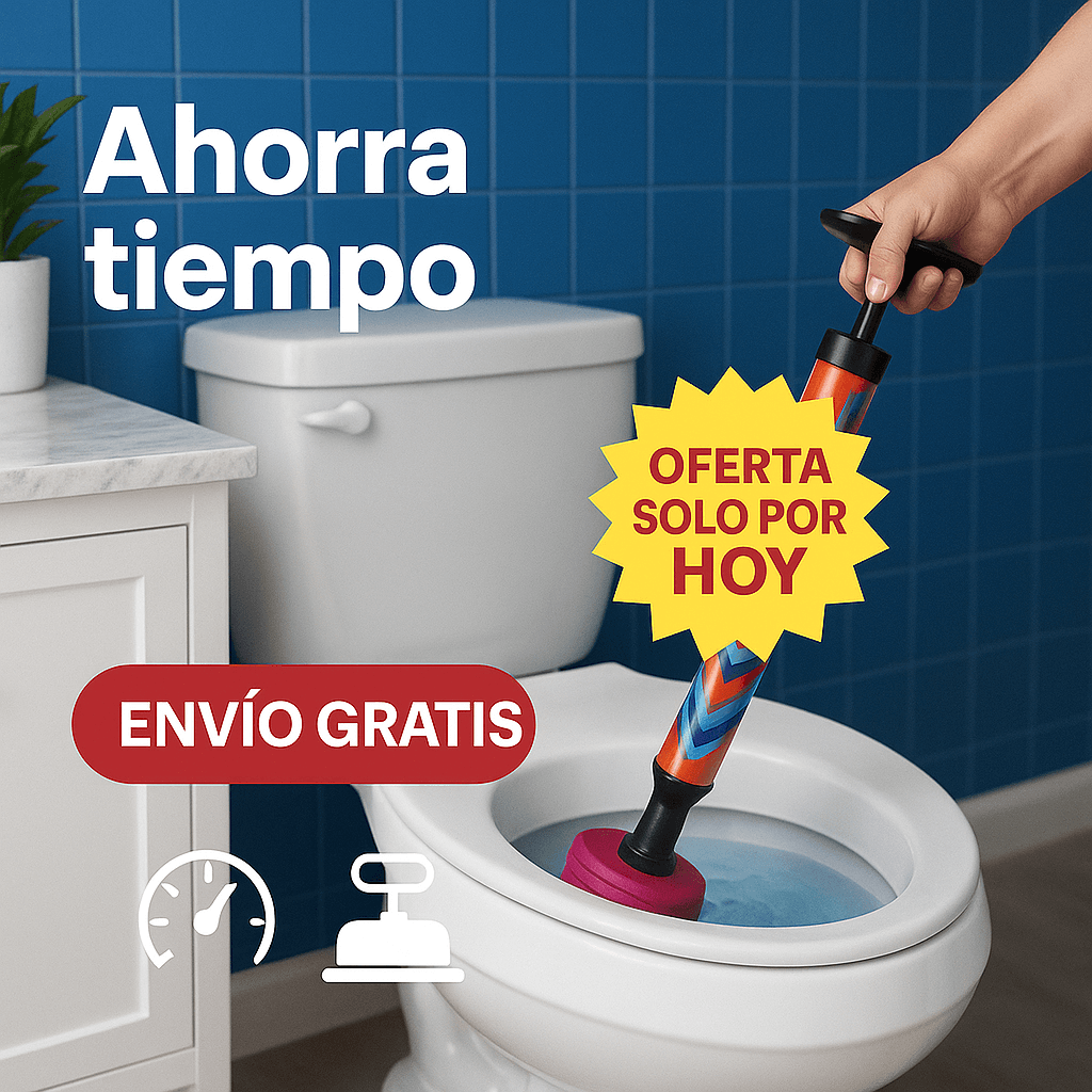 🛠️ PowerFlush™ – Bomba de Presión Destapadora de Cañerías