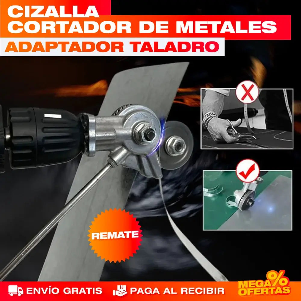 Adaptador de Taladro a Cizalla Cortadora de Metal™