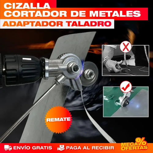 Adaptador de Taladro a Cizalla Cortadora de Metal™