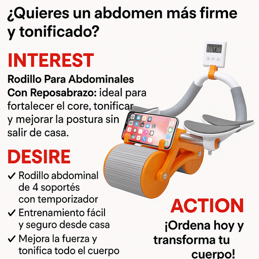 Roller Abdominal Profesional | Tonifica & Quema en la Comodidad de tu Casa™