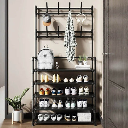 Zapatera Organizador de 4 Niveles con Perchero Incluido™