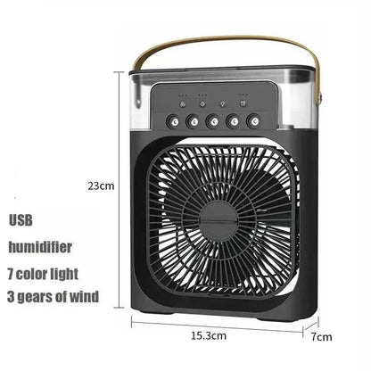 CoolBreeze 3 en 1: Ventilador, Aire Acondicionado y Humidificador Portátil