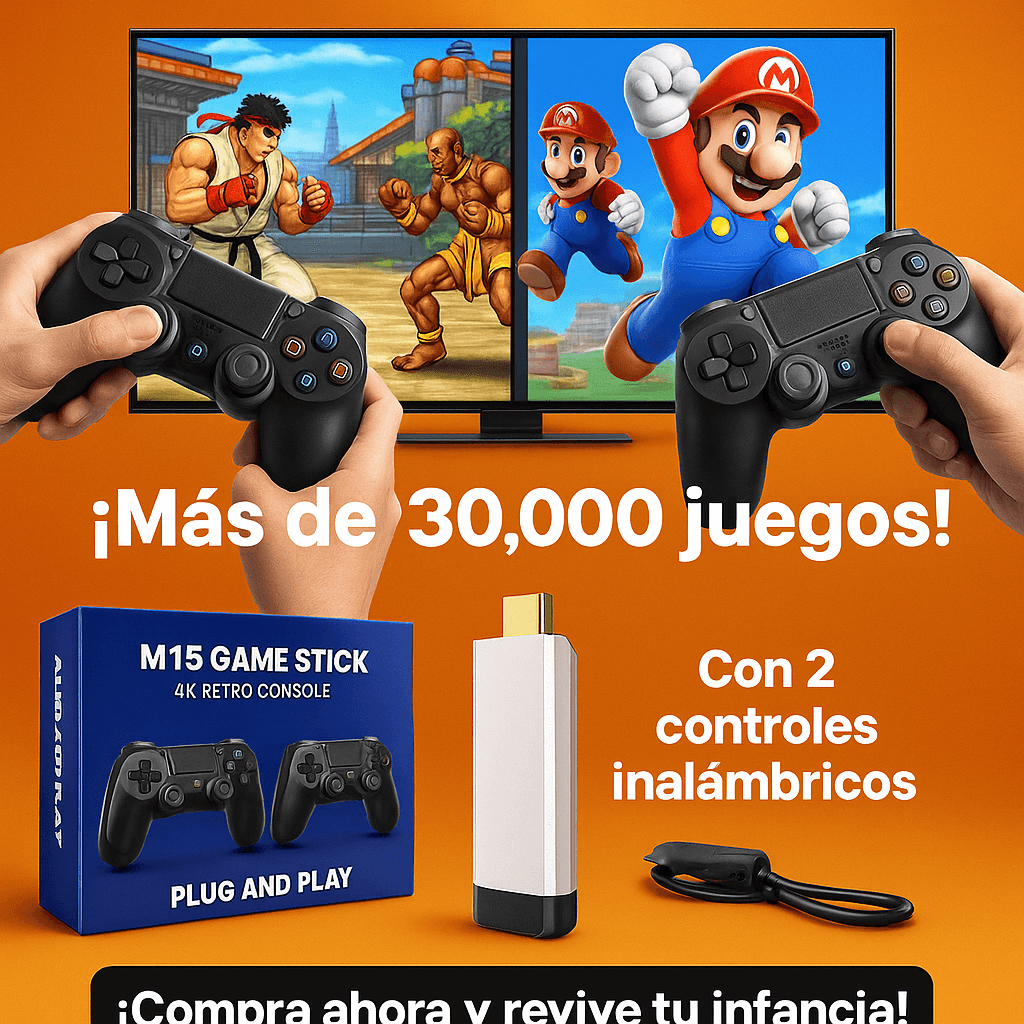 🔥 RetroX M15 – Consola 4K con 30,000 Juegos Clásicos
