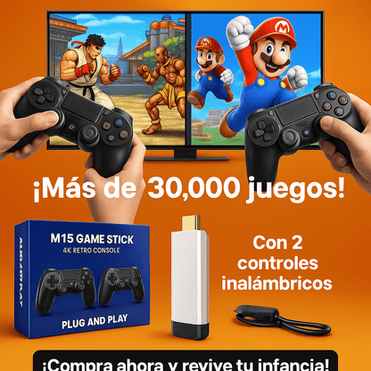🔥 RetroX M15 – Consola 4K con 30,000 Juegos Clásicos