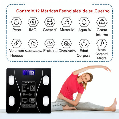 BÁSCULA SMART BLUETOOTH | Vea lo que su espejo no muestra