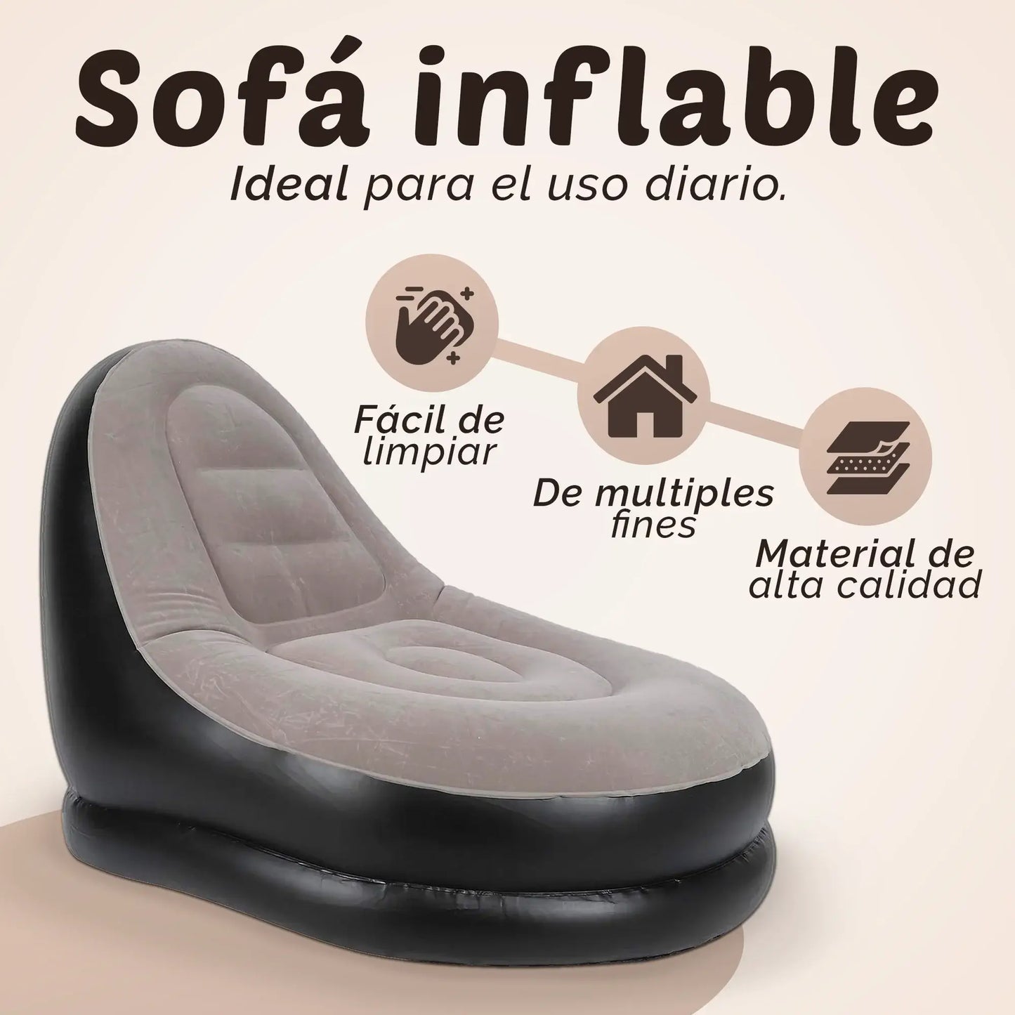 Confort Cloud™ | 🎁 Sofa Inflable Premium+ Puff GRATIS de Regalo 🎁