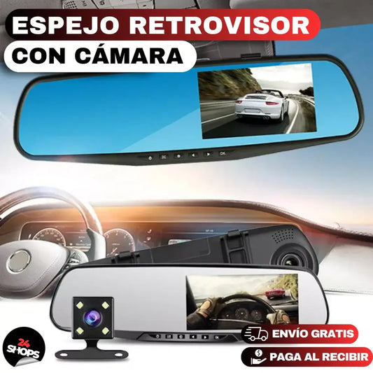 Smart Vision™ | Espejo Retrovisor con Pantalla y Doble Cámara™