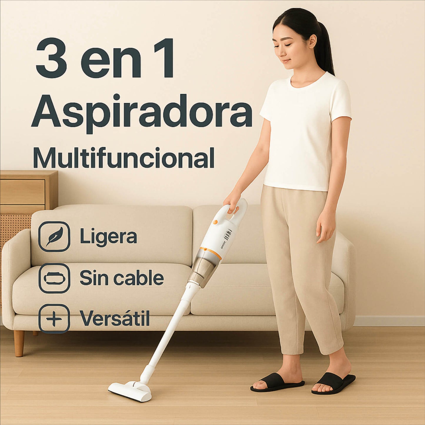 CleanFlex™ – Aspiradora Multifuncional 3 en 1