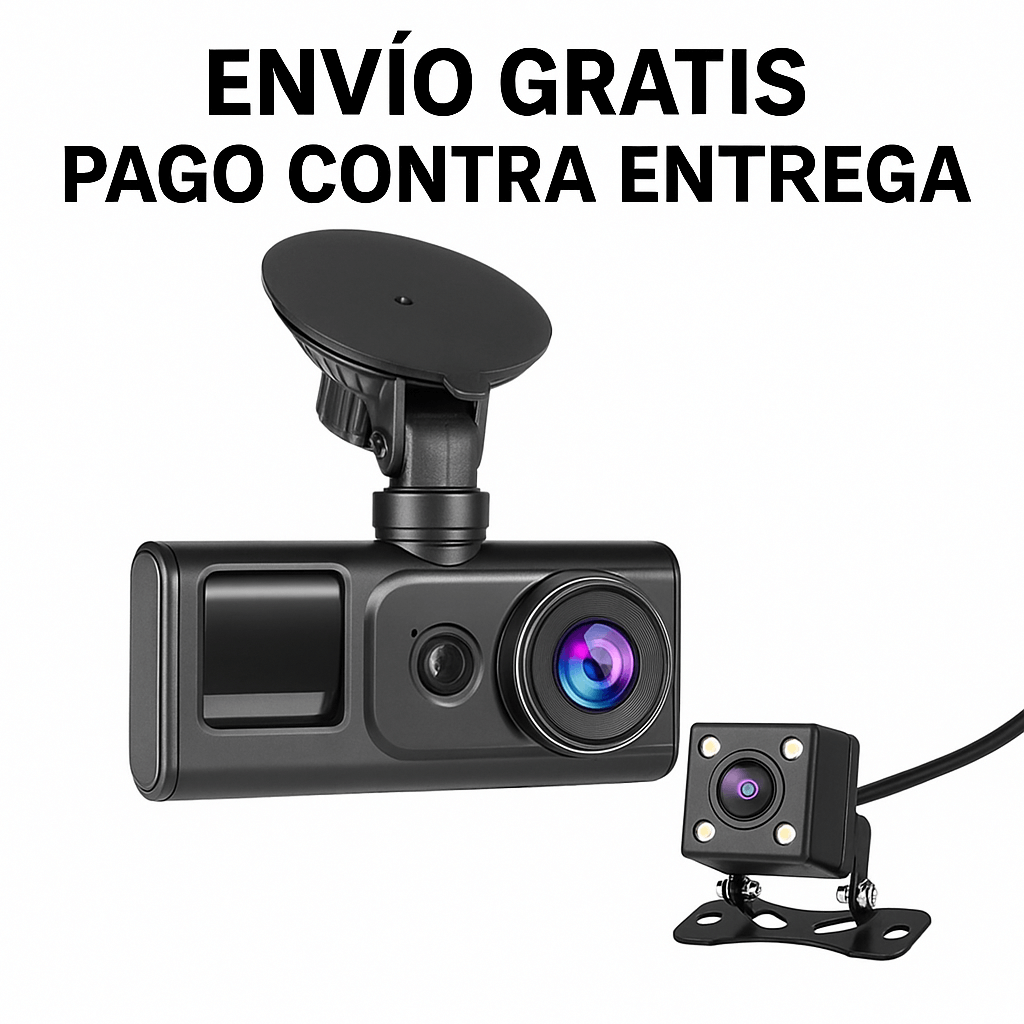 SecureRide Cam™ – Cámara de Carro con Grabación HD Delantera & Trasera