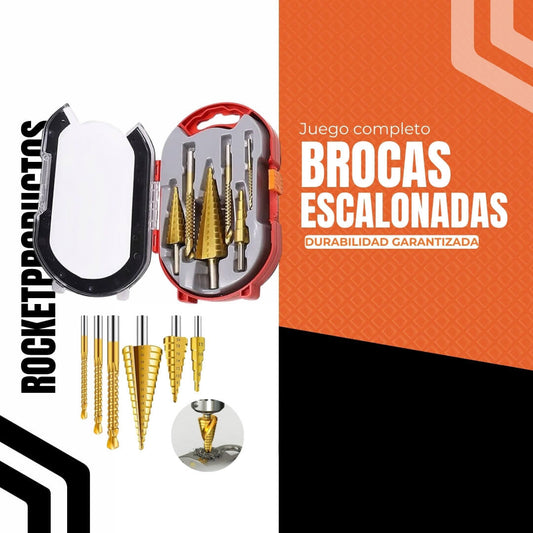 BrocaMax | Kit Completo de Brocas Escalonadas de Titanio