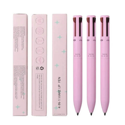 🎁 MEGA OFERTA 2X1 🎁 Bolígrafo de Maquillaje 4 en 1 | Delineador, Iluminador, Cejas y Labios Perfectos