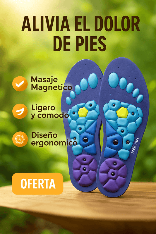 Plantillas Akusoli™ Para Fasciitis Plantar | Plantillas Magnéticas de Acupresión Ortopédicas