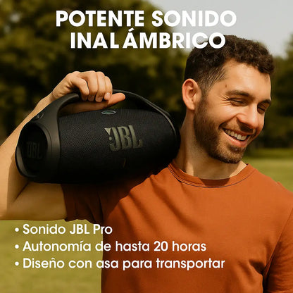 Parlante JBL Booms Box 3™ – Portabilidad y Potencia