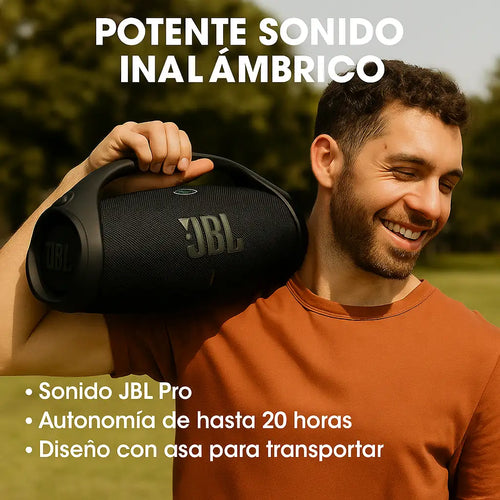 Parlante JBL Booms Box 3™ – Portabilidad y Potencia