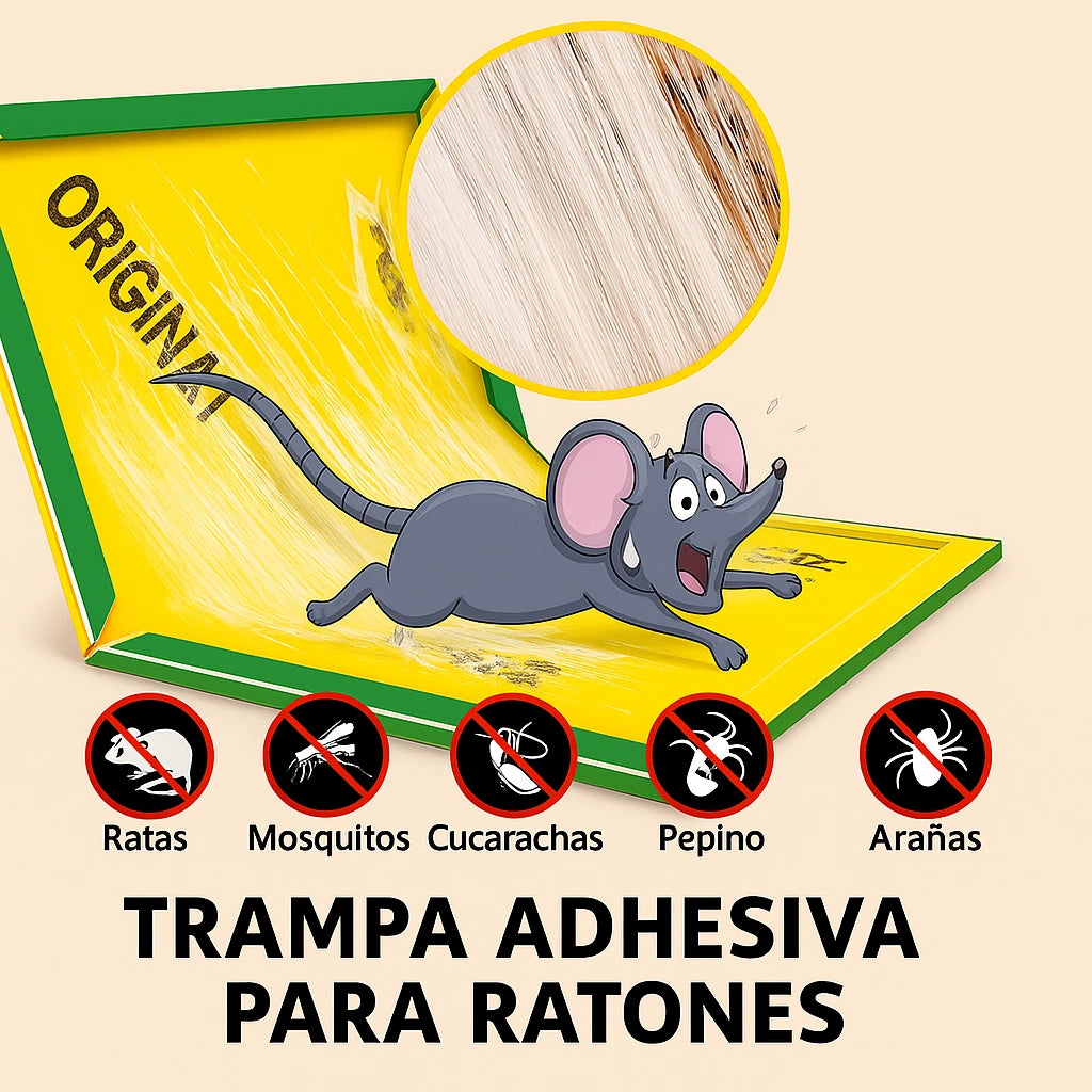 RatStop™ – Trampa Adhesiva para Ratones (Pack de 3)