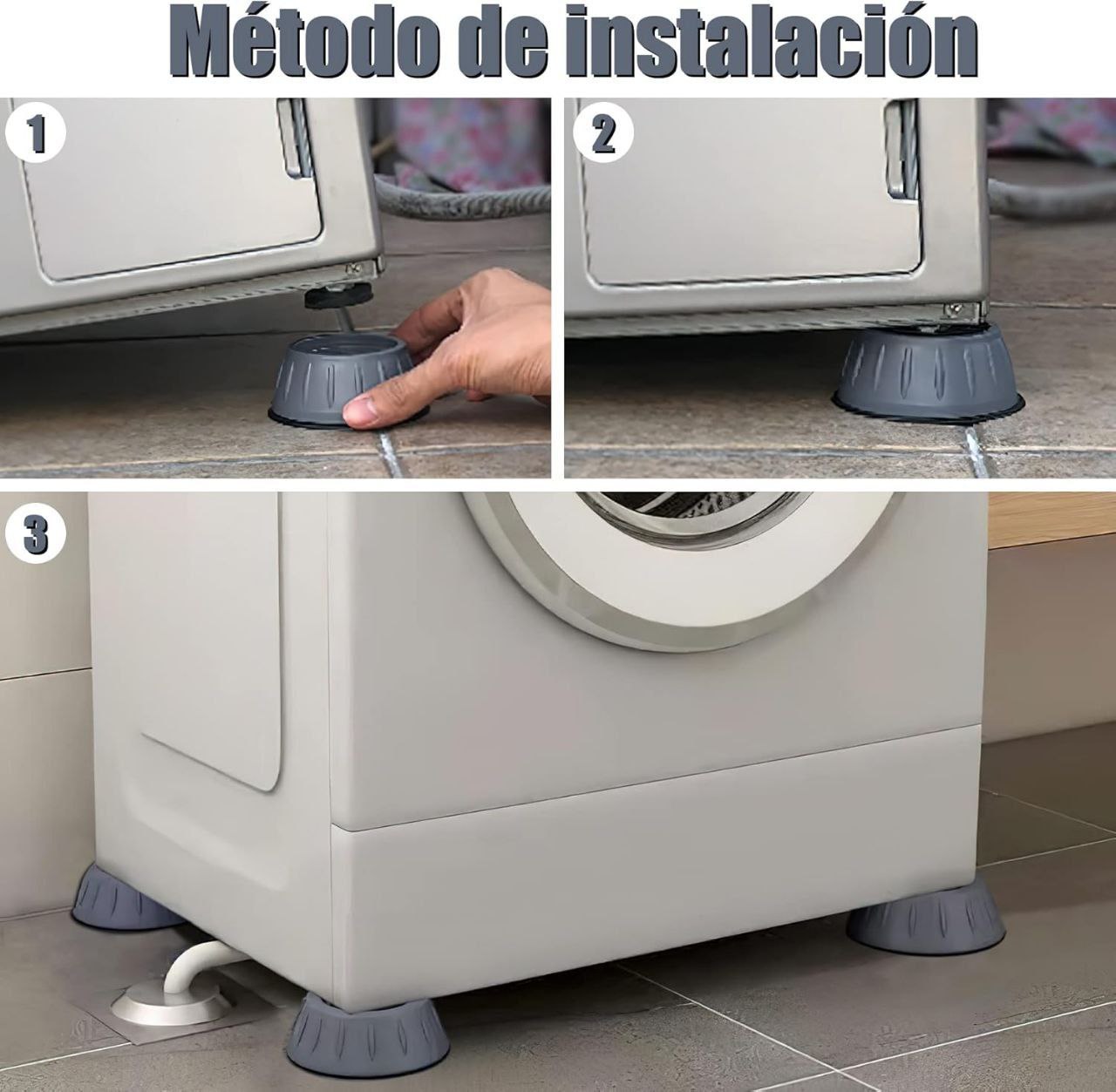 Soportes Antivibración para Lavadora – Dile Adiós al Ruido y a los Daños
