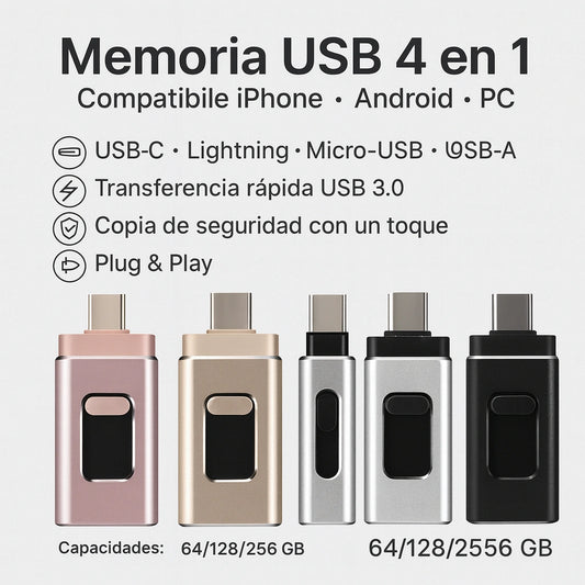 Memoria USB 3 en 1 ConectaTodo™