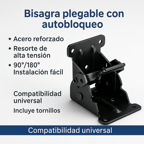 Set de 4 Bisagras Plegables con Bloqueo
