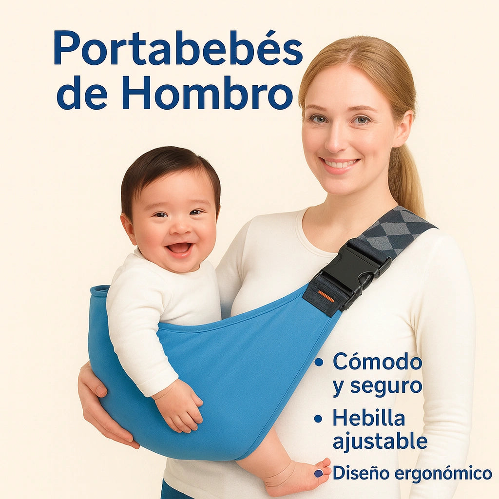 Porta Bebés de Hombro — Brazos Descansados, Bebé Feliz