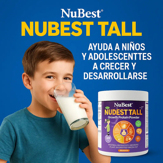 Nubest Tall™ | Proteína en Polvo con Vitaminas para el Crecimiento y Desarrollo de tus Hijos
