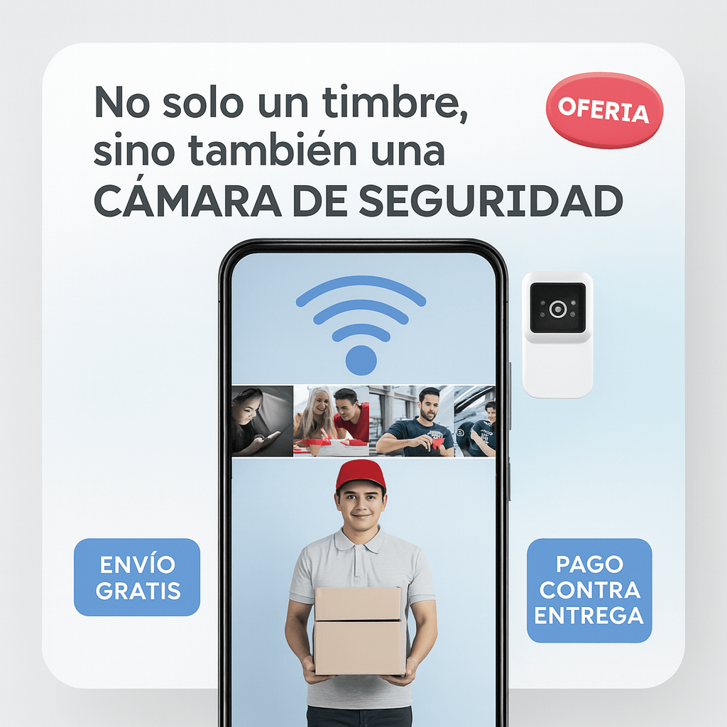 Timbre con Cámara Wi-Fi SmartView™ | Control Desde Donde Estés