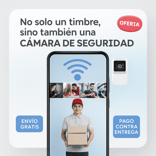 Timbre con Cámara Wi-Fi SmartView™ | Control Desde Donde Estés