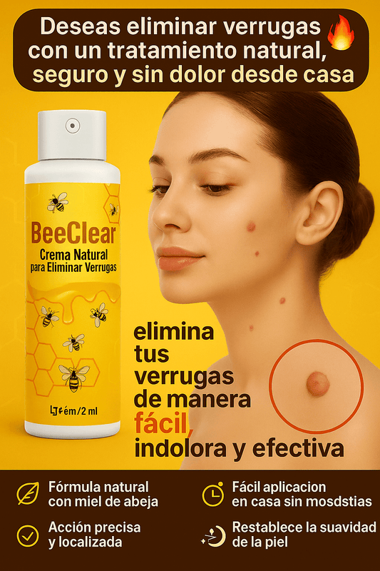 BeeClear™ - Crema Natural para Eliminar Verrugas