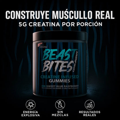 BEAST BITES — Gummies de Creatina 5000 mg • Dulce Blue Raspberry
