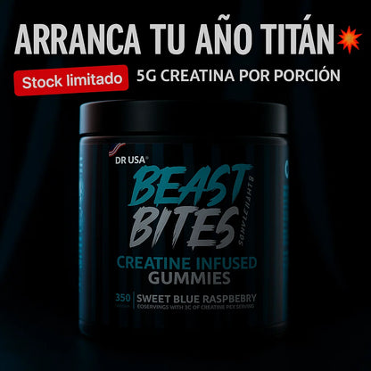 BEAST BITES — Gummies de Creatina 5000 mg • Dulce Blue Raspberry