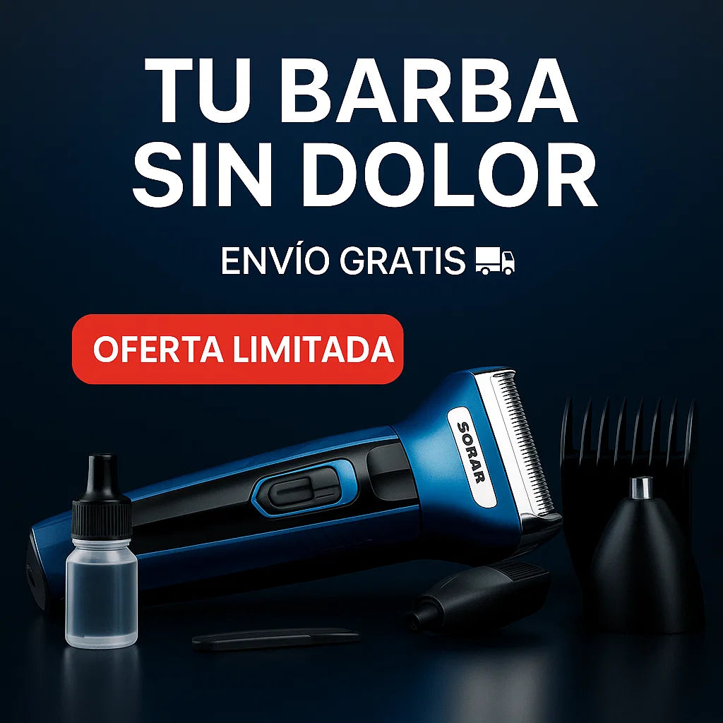 Afeitadora Sonar 3 en 1 Recargable — Corte Perfecto, Sin Irritación