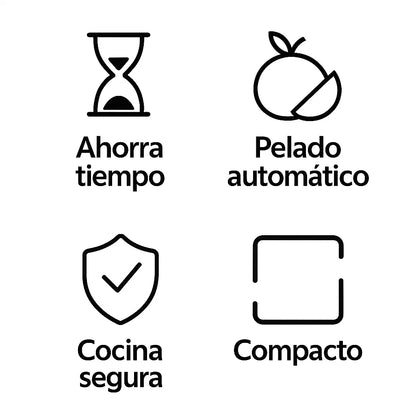 Pelador Eléctrico 360° — Pela frutas y verduras en segundos sin esfuerzo