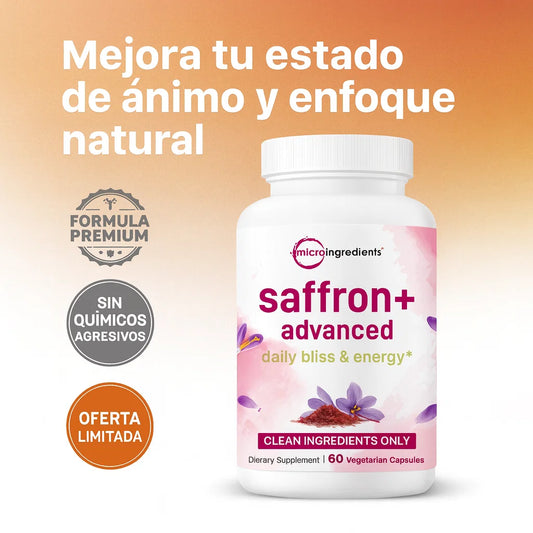 SAFFRON+ ADVANCED - Reduce tu estrés y mejora tu humor de forma natural y efectiva