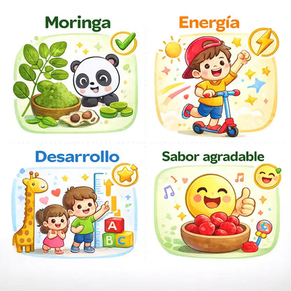 Biokids™ Gomitas con Moringa – Nutricion diaria para niños, fácil, rica y sin peleas