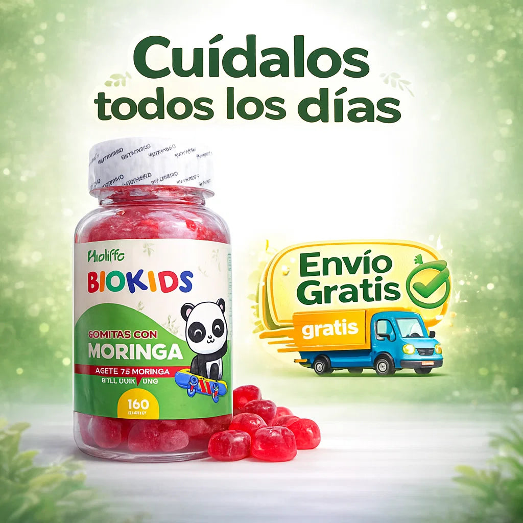 Biokids™ Gomitas con Moringa – Nutricion diaria para niños, fácil, rica y sin peleas