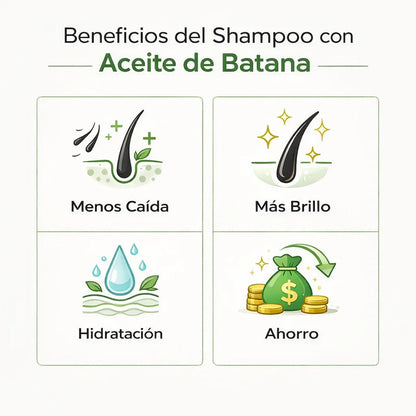 SHAMPOO BATANA OILS 3X1 - Recupera, fortalece y hace crecer tu cabello